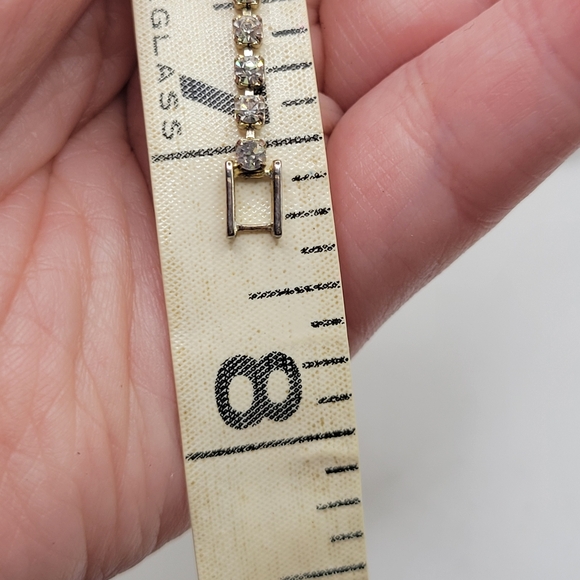 VTG Jewelry Set | Silver Tone & Clear Rhinestones | Unsigned - Picture 11 of 12